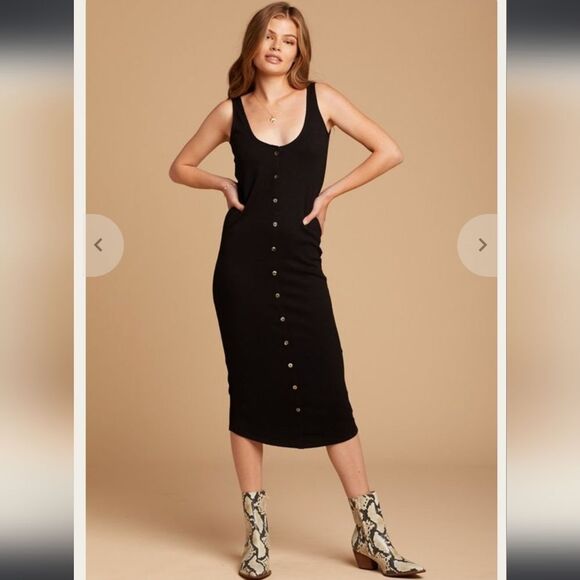 Amuse Society Morning Market Midi Knit Tank Dress, Size Medium‎ - Picture 1 of 7